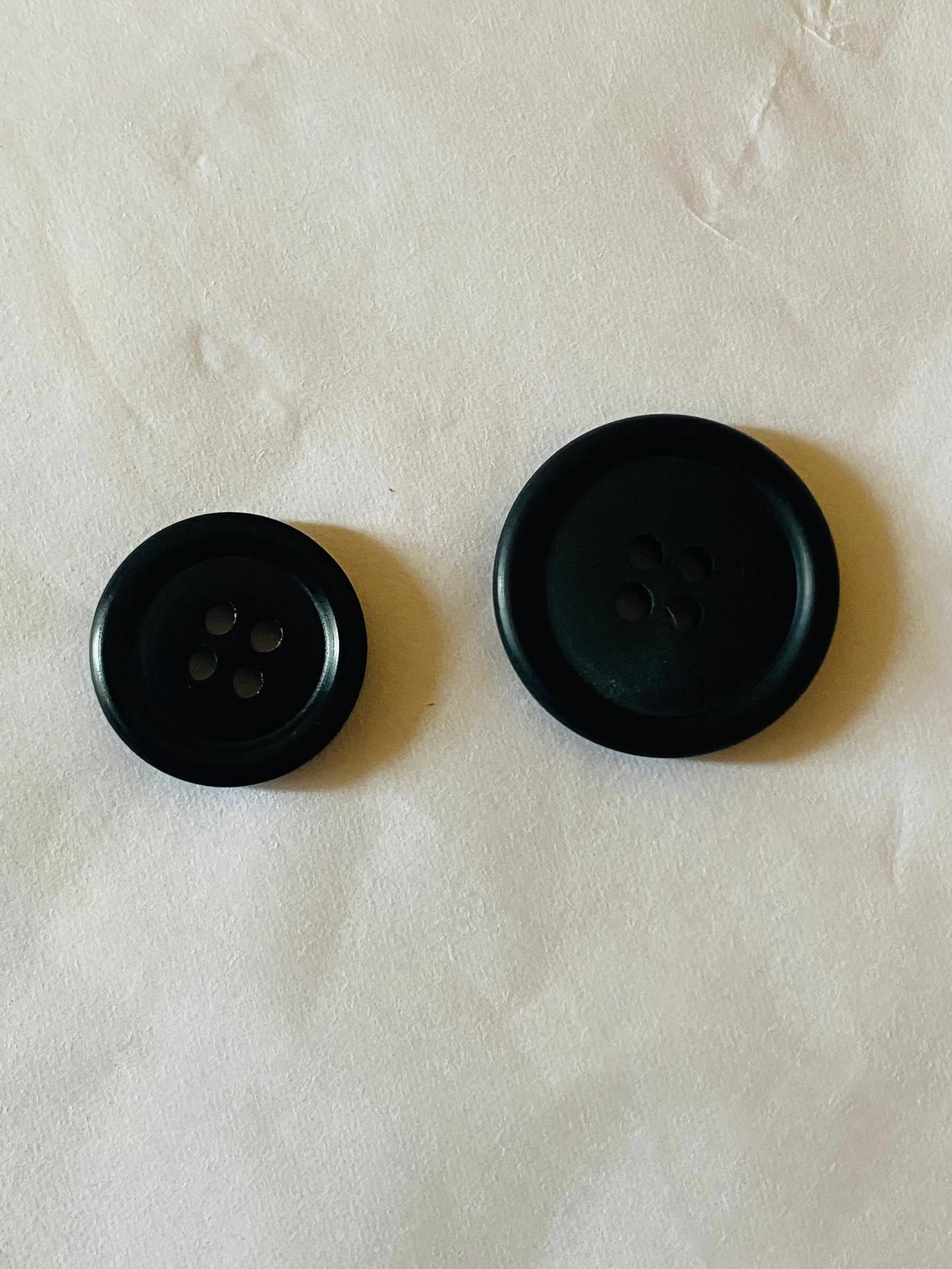 Black Galalith Buttons DeKnofa