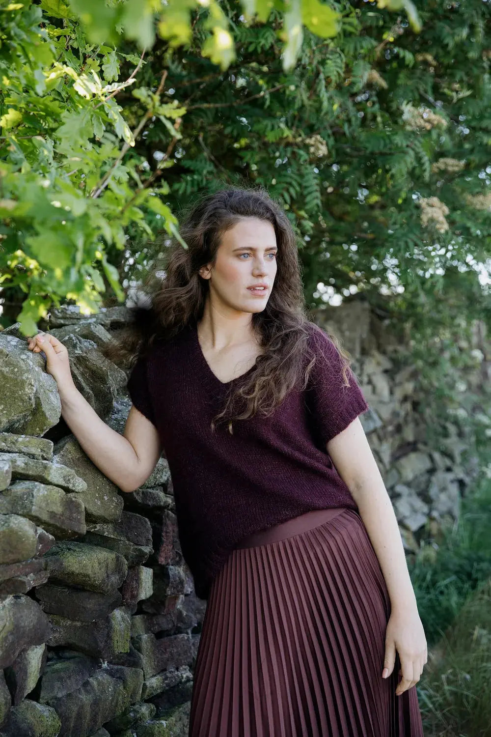 Laine x Novita Moorberry vest yarn kit Laine