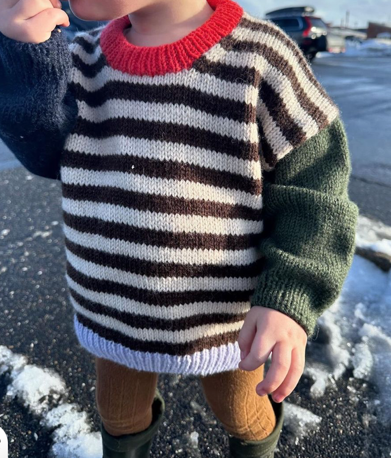PetiteKnit Holger sweater pattern - Treasure Modern Knitting
