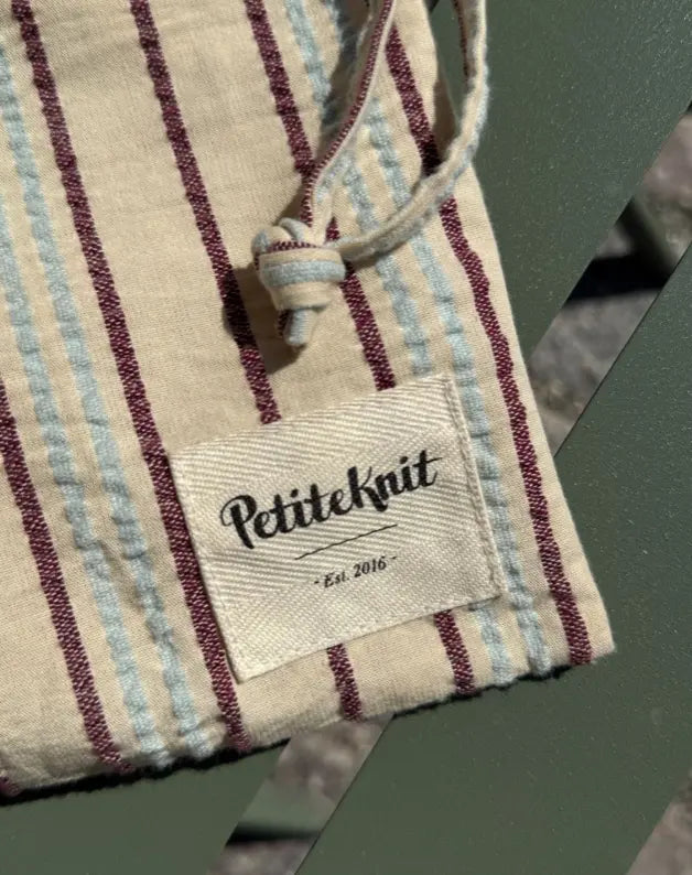 PetiteKnit Knitters String Bag - Seersucker Twin Stripe - Limited Edition - PRE-ORDER PetiteKnit