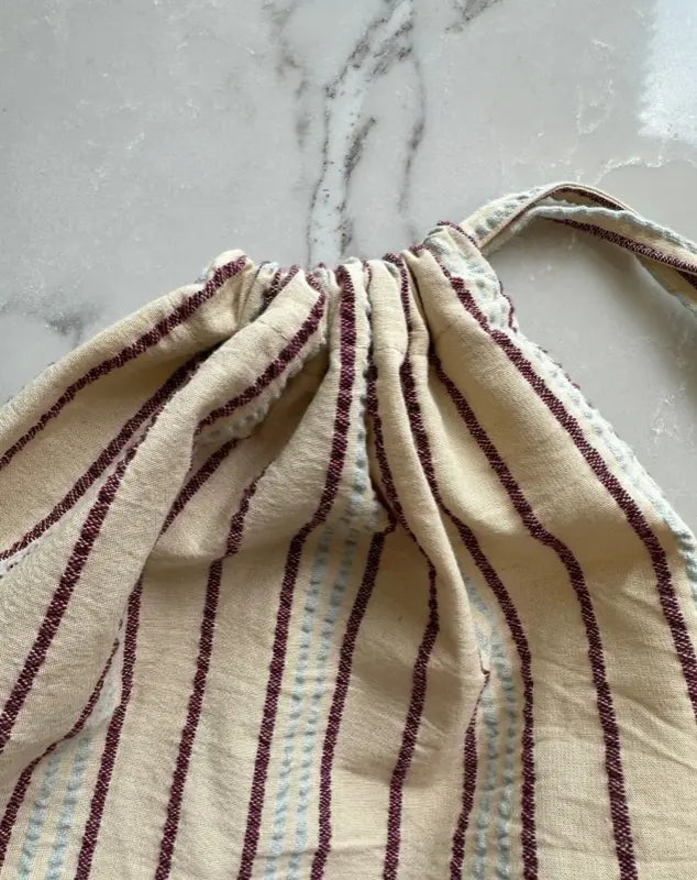 PetiteKnit Knitters String Bag - Seersucker Twin Stripe - Limited Edition - PRE-ORDER PetiteKnit