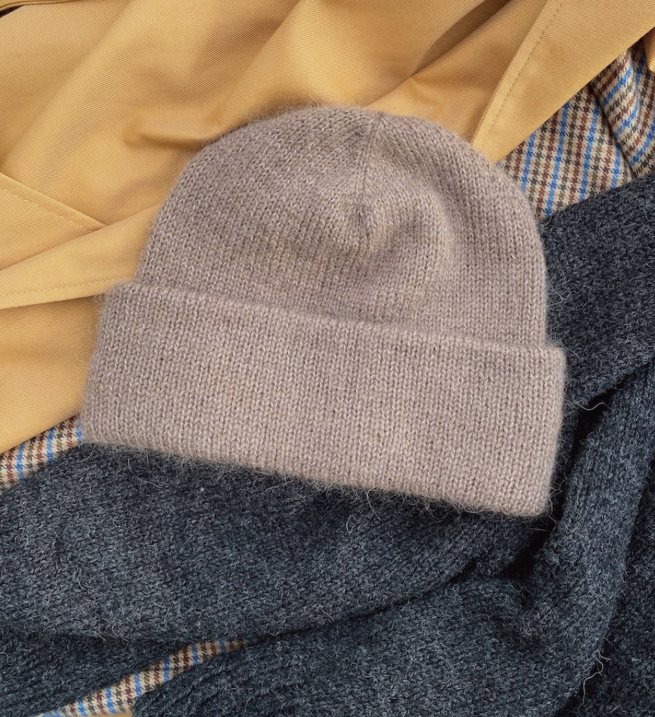 PetiteKnit Mohair Oslo hat pattern - Treasure Modern Knitting