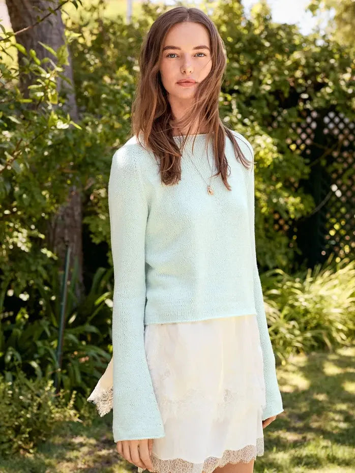 Sandnes Garn Lyra sweater pattern - Summer version - Treasure Modern Knitting