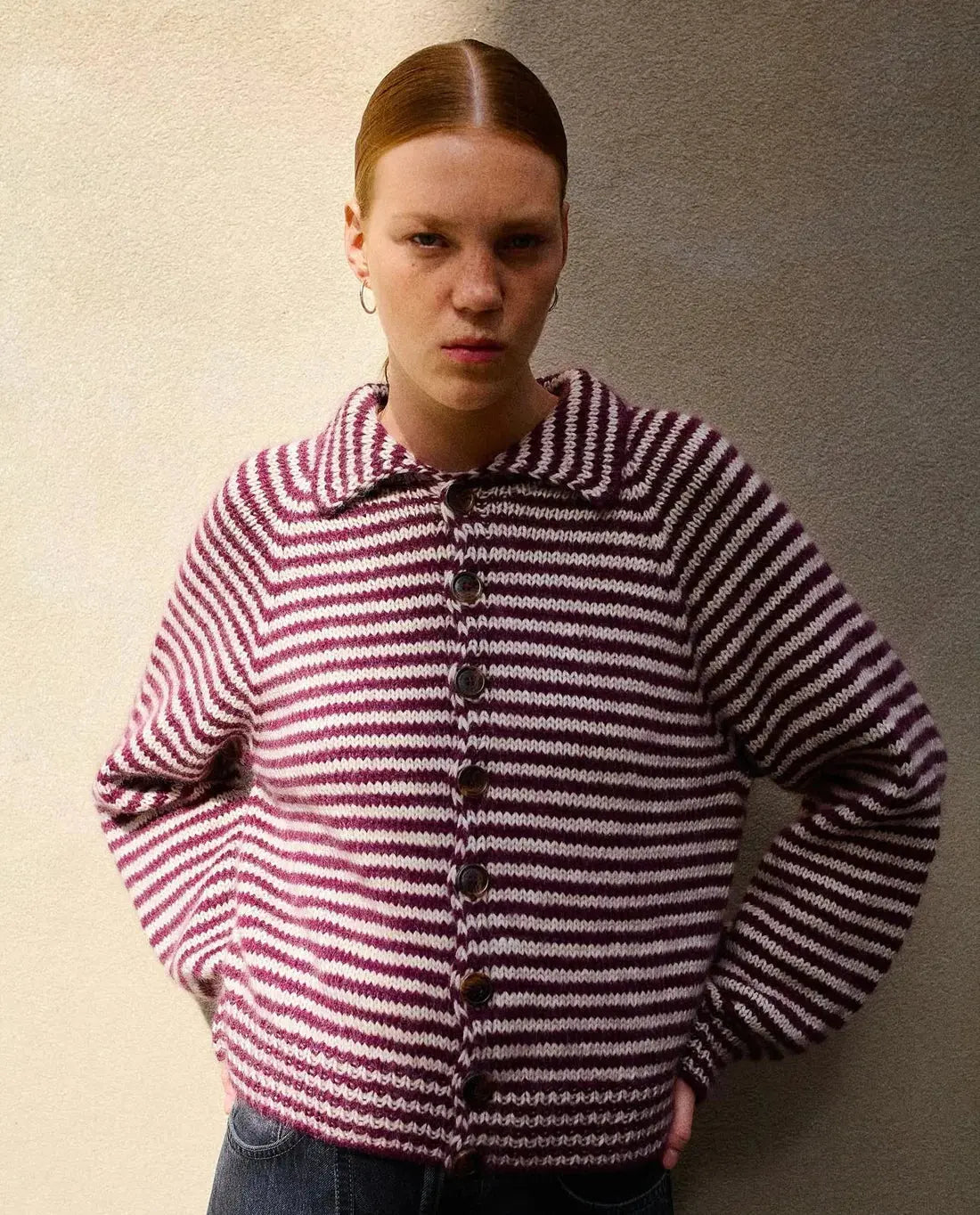 Spektakelstrik Stripe Overload cardigan pattern Spektakelstrik