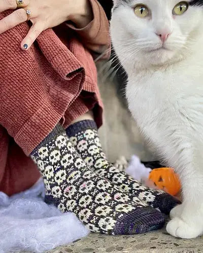 Stone Knits Spooktacular socks yarn kit Stone Knits