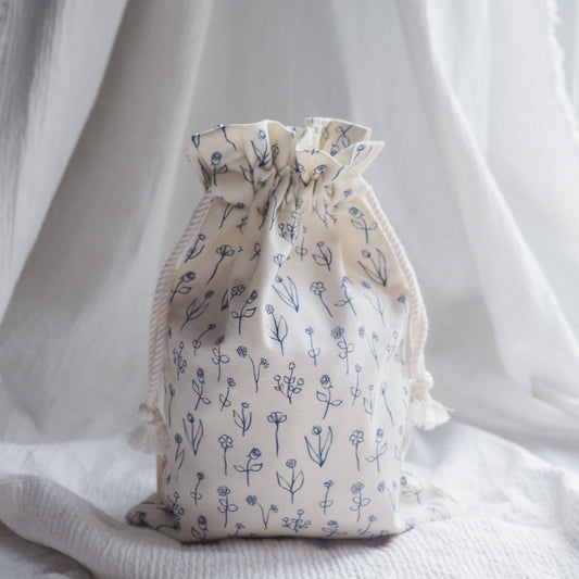 The Knitting Swan - Flower Doodles Yarn Bag