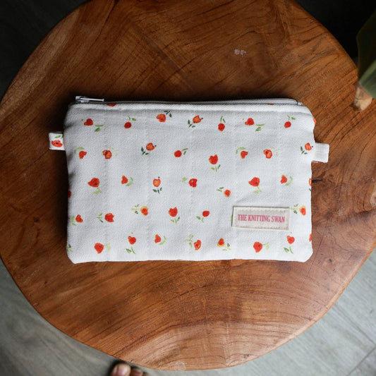 The Knitting Swan - Poppies Notion Pouch