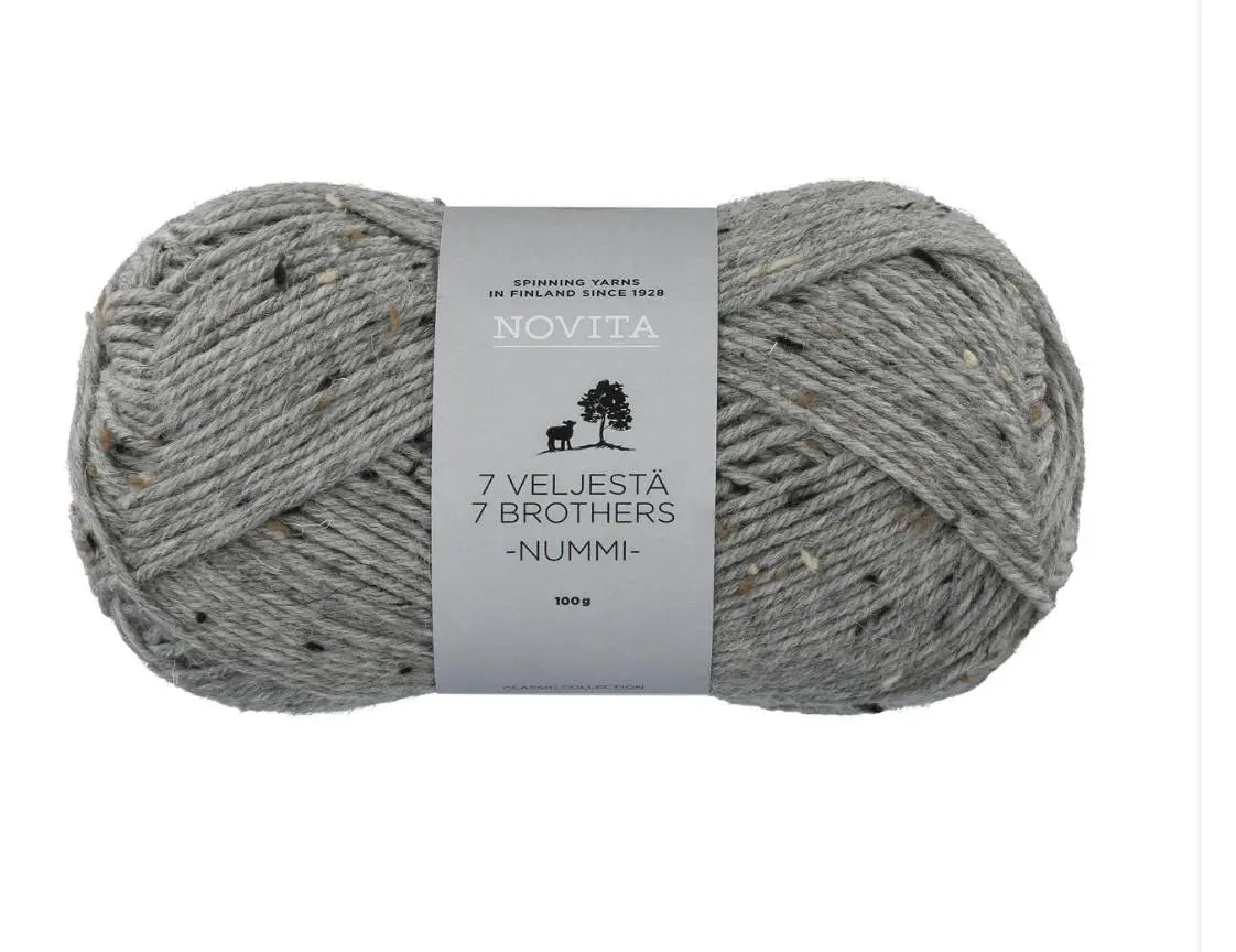 Novita 7 Veljestä/7 Brothers Nummi tweed sock yarn 100g - Treasure Modern Knitting