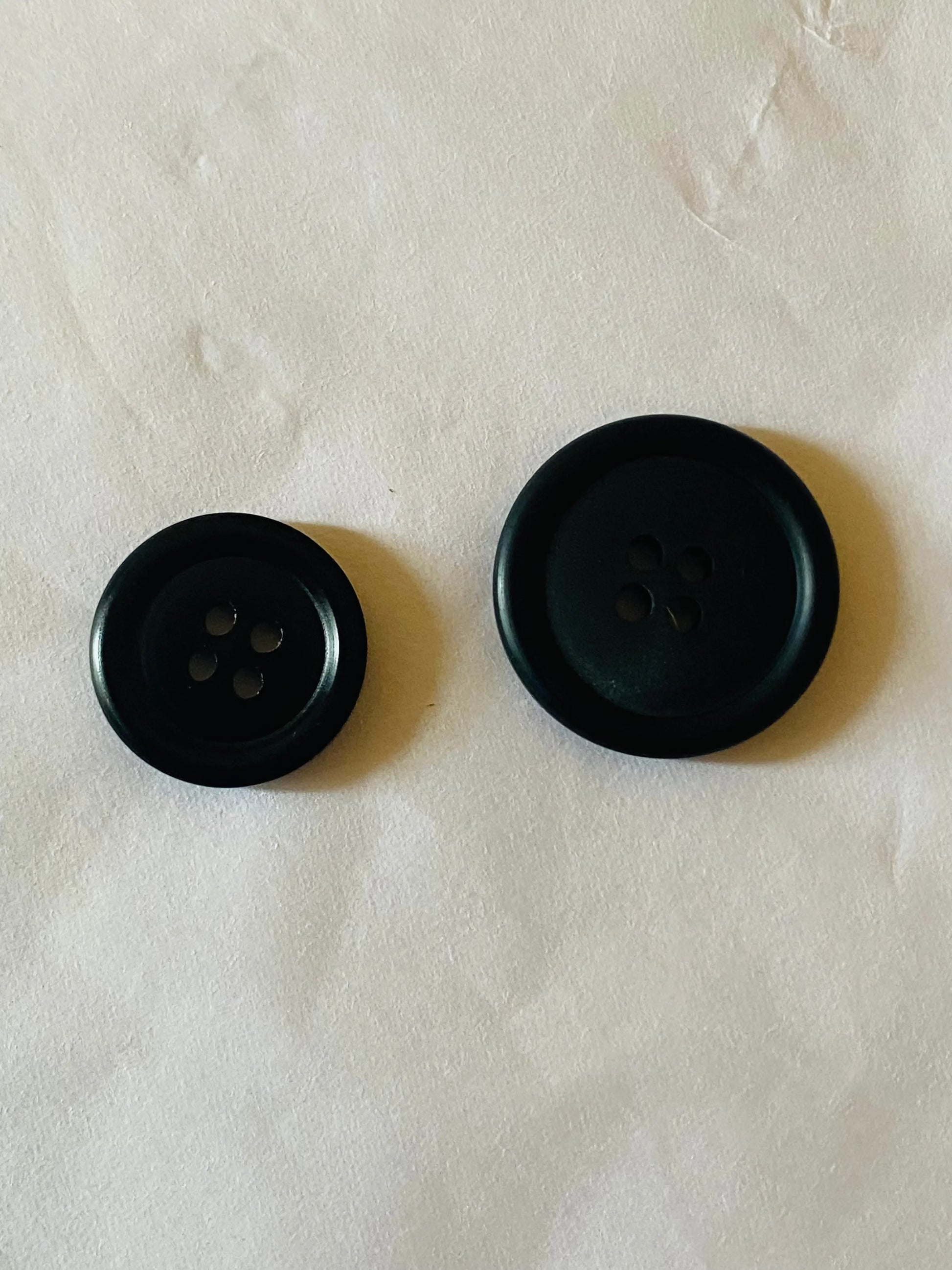 Black Galalith Buttons DeKnofa