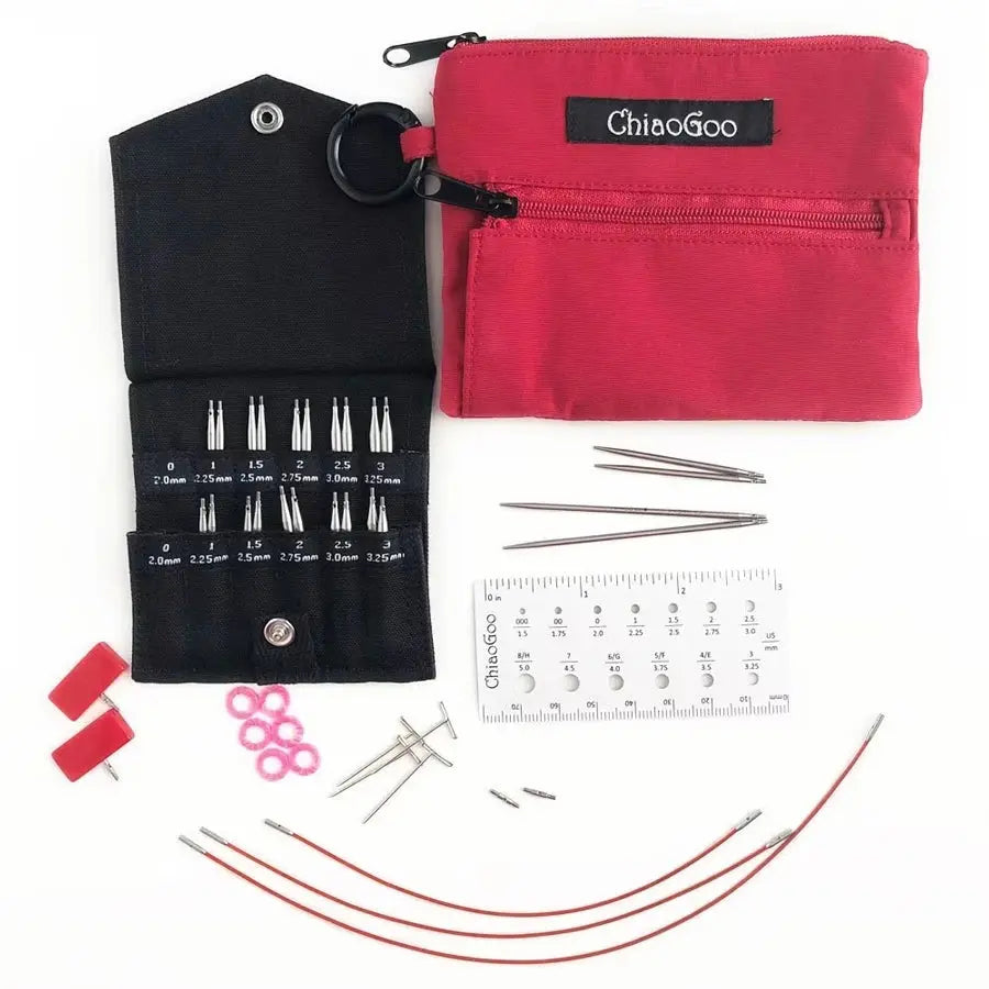 Chiaogoo Twist Shorties set Mini Red Treasure Modern Knitting