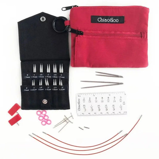 Chiaogoo Twist Shorties set Mini Red Treasure Modern Knitting