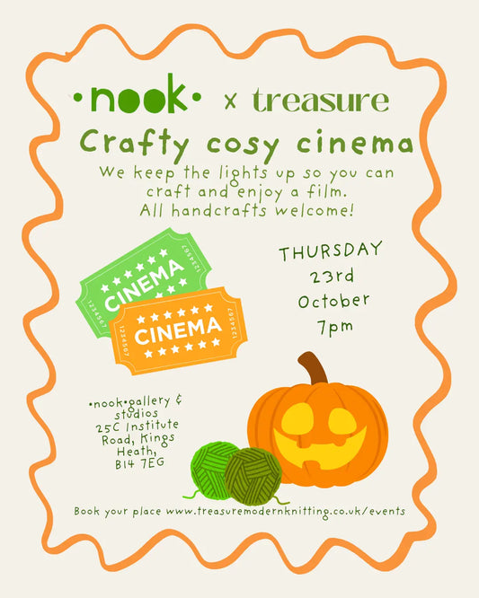 Crafty Cosy Cinema 23rd October 2025 Treasure Modern Knitting