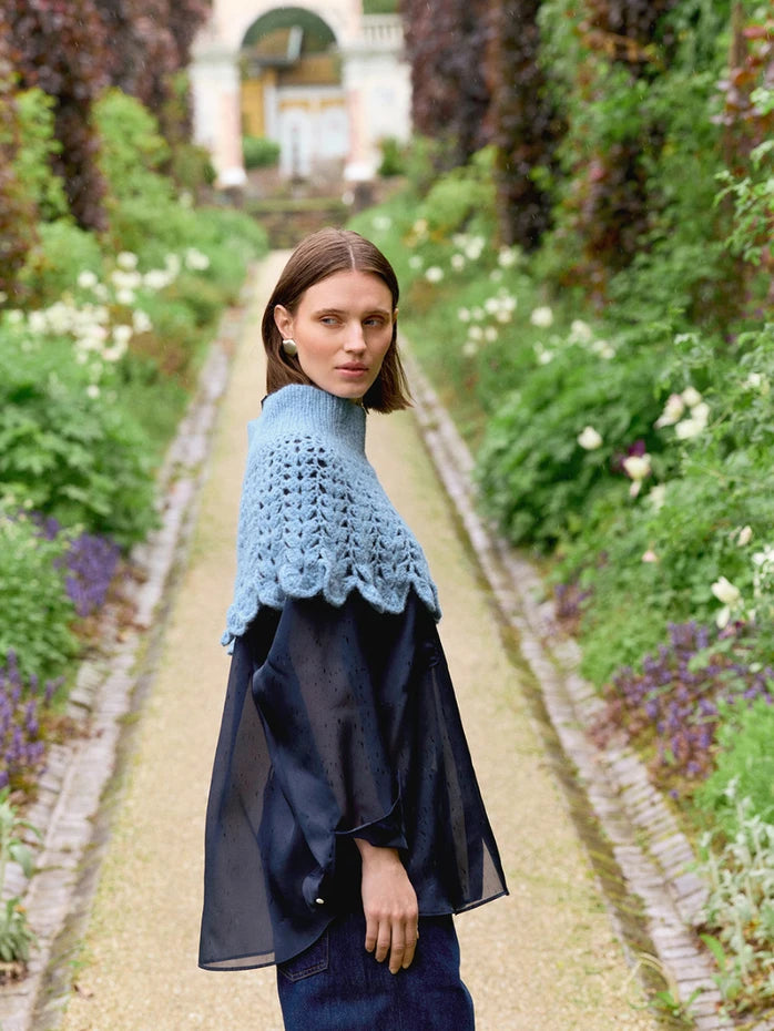 Sandnes Garn Flowerfield poncho pattern