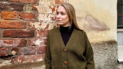 Laine x Novita Mosspath cardigan PRE-ORDER - Treasure Modern Knitting