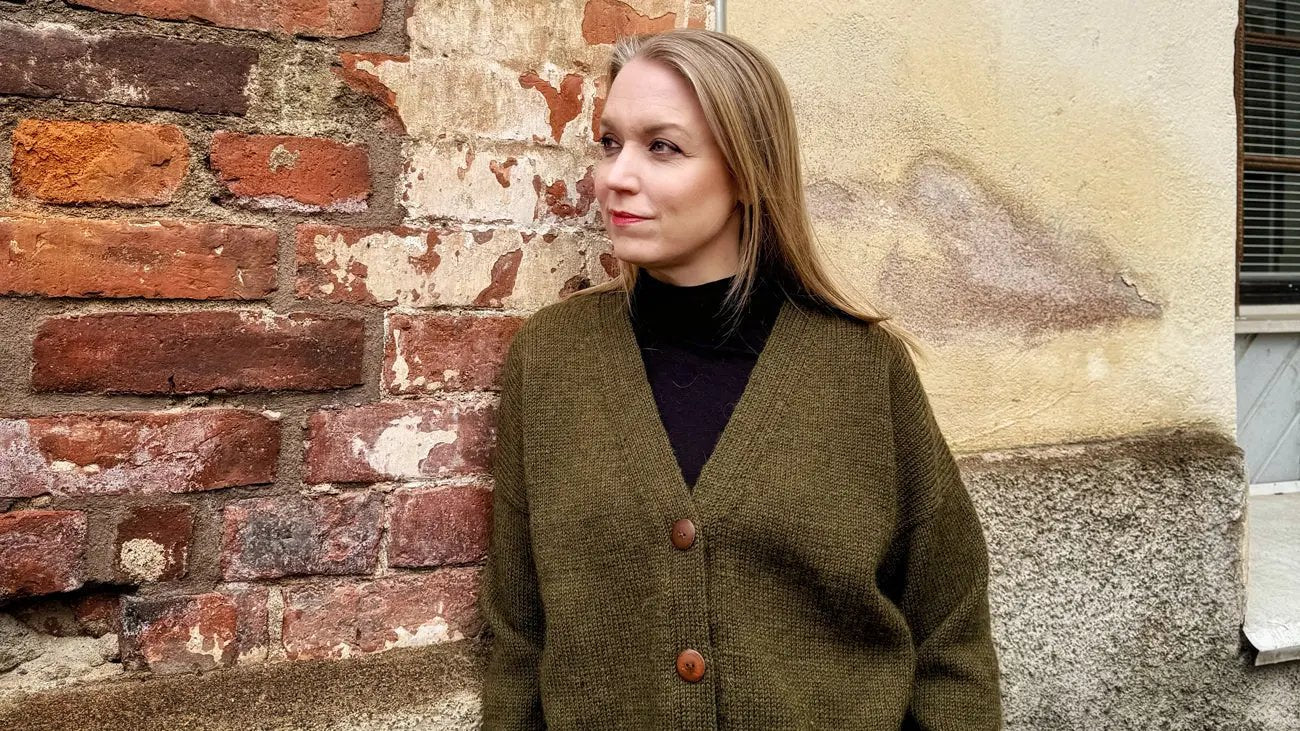 Laine x Novita Mosspath cardigan PRE-ORDER - Treasure Modern Knitting