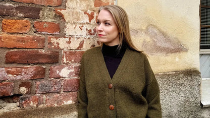 Laine x Novita Mosspath cardigan PRE-ORDER - Treasure Modern Knitting