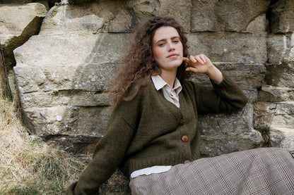 Laine x Novita Mosspath cardigan PRE-ORDER - Treasure Modern Knitting