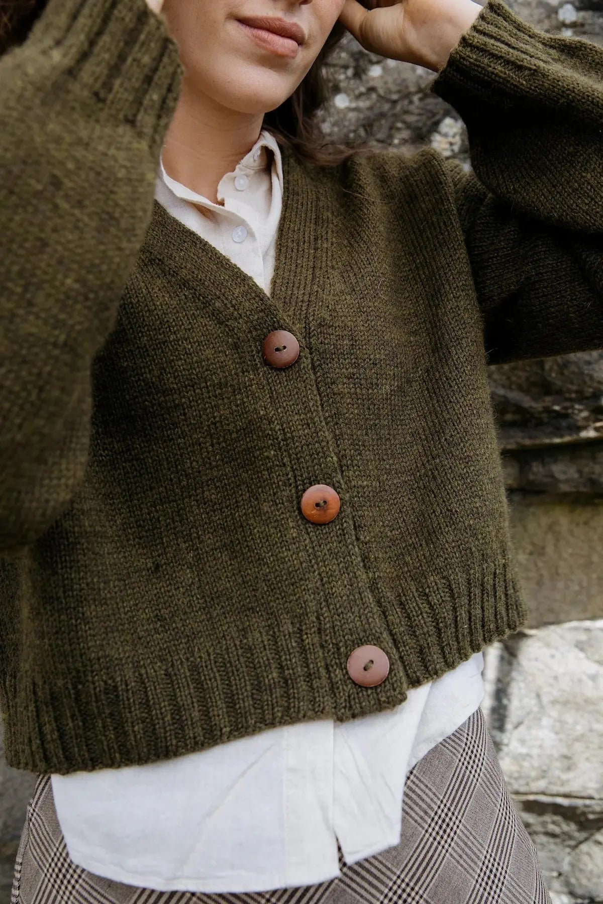 Laine x Novita Mosspath cardigan PRE-ORDER - Treasure Modern Knitting