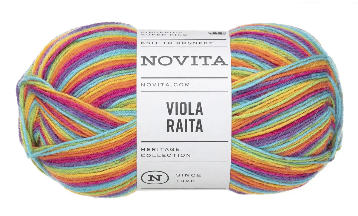 Novita Viola Raita self-striping sock 4-ply Novita