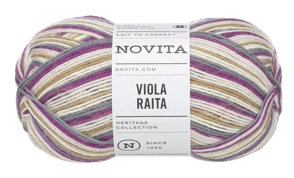 Novita Viola Raita self-striping sock 4-ply Novita
