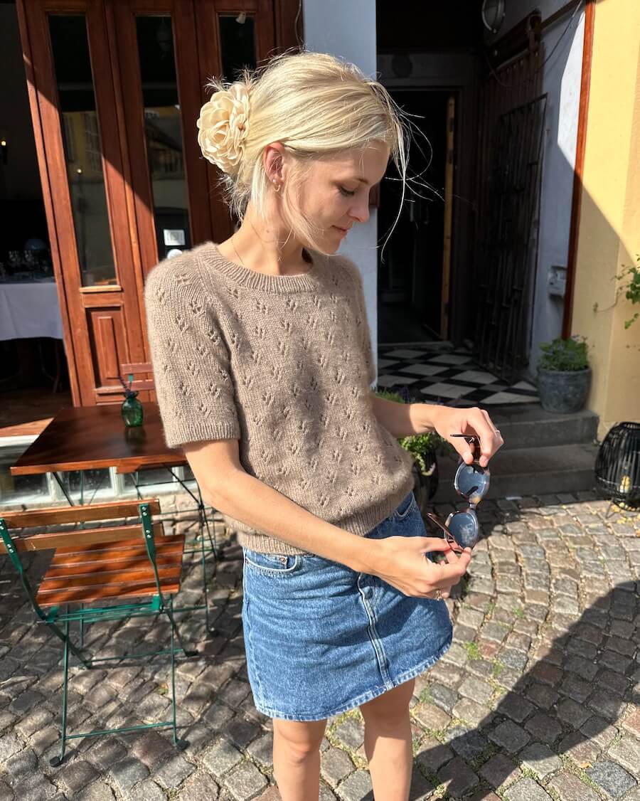 PetiteKnit Rigmor Tee pattern - Treasure Modern Knitting