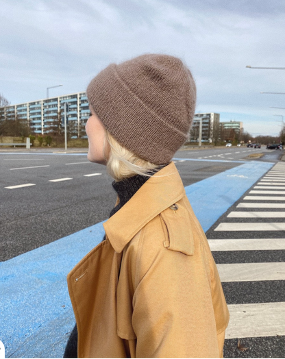 Petite Knit Oslo Hat Mohair Edition Kit using Sandnes Garn Sunday and Tynn Silk Mohair yarn - Treasure Modern Knitting