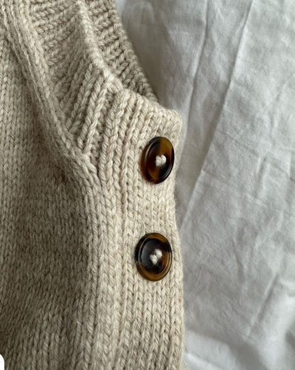 PetiteKnit 4 Medium Brown Galalit 20 mm buttons - Treasure Modern Knitting