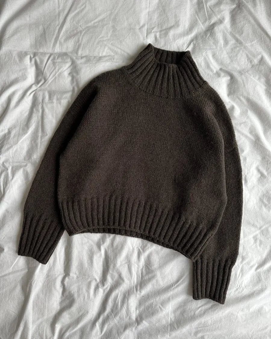 PetiteKnit Hannah sweater O-neck pattern PetiteKnit