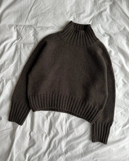 PetiteKnit Hannah sweater O-neck pattern PetiteKnit