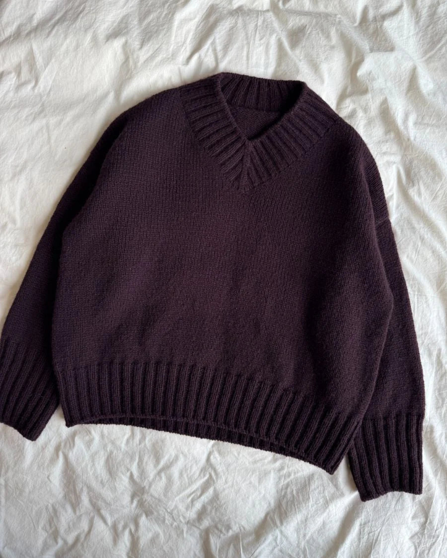 PetiteKnit Hannah sweater V-neck pattern