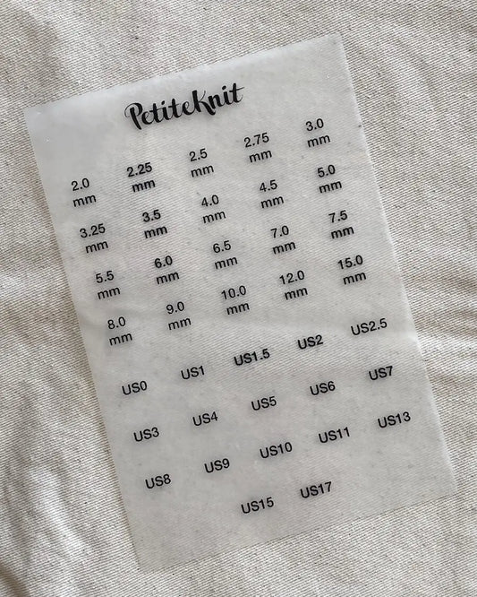 PetiteKnit Iron-on labels for Knitter's Needle Cases PetiteKnit