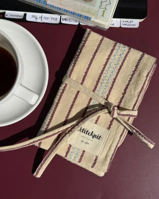 PetiteKnit Knitters Needle Case - Seersucker Twin Stripe - Limited Edition PRE-ORDER PetiteKnit
