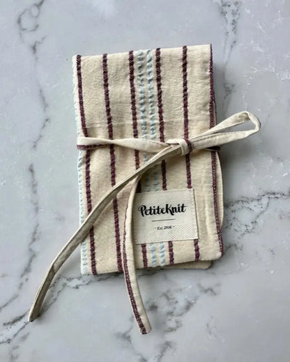 PetiteKnit Knitters Needle Case - Seersucker Twin Stripe - Limited Edition PRE-ORDER PetiteKnit