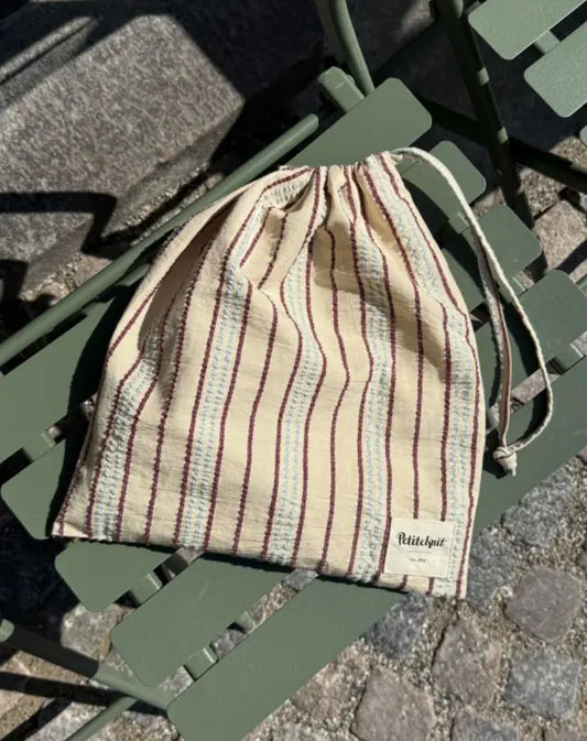 PetiteKnit Knitters String Bag - Seersucker Twin Stripe - Limited Edition - PRE-ORDER PetiteKnit