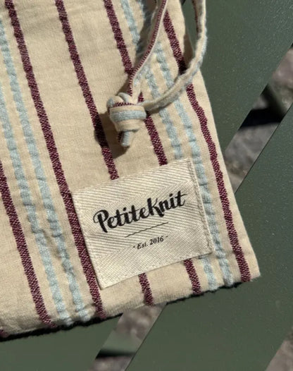 PetiteKnit Knitters String Bag - Seersucker Twin Stripe - Limited Edition - PRE-ORDER PetiteKnit