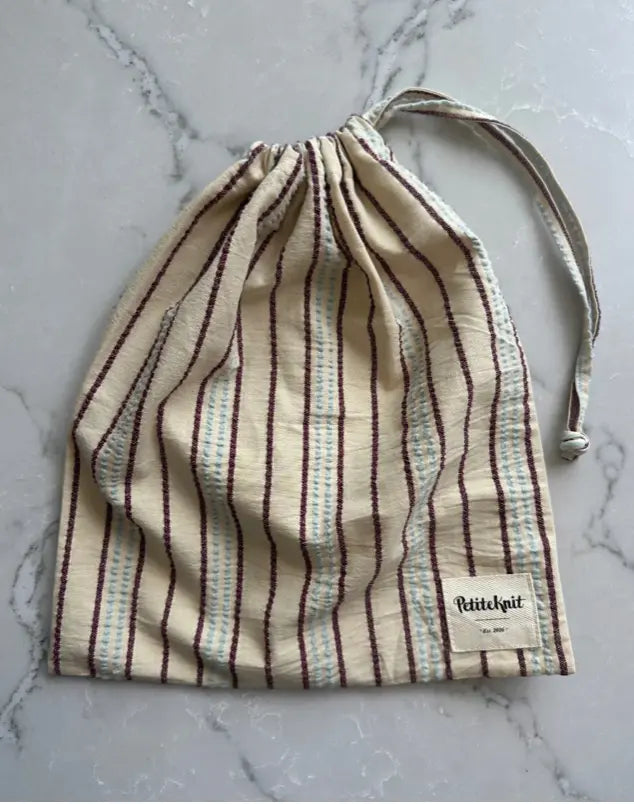 PetiteKnit Knitters String Bag - Seersucker Twin Stripe - Limited Edition - PRE-ORDER PetiteKnit