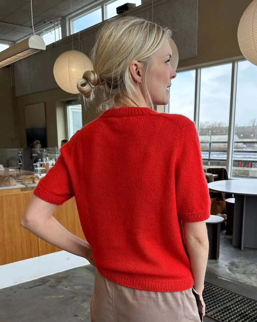 PetiteKnit Poppy Tee pattern - Treasure Modern Knitting