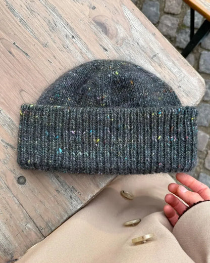 PetiteKnit Terrazzo hat yarn kit - Sandnes Atlas version - Treasure Modern Knitting