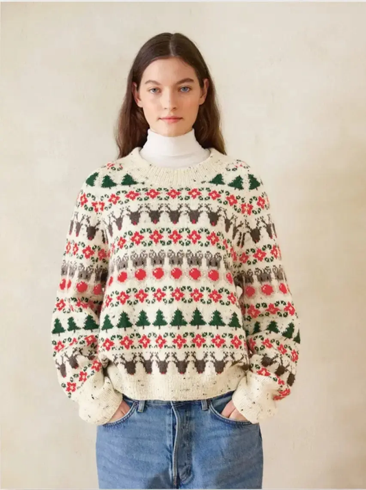 Christmas Sweater pattern Sandnes Garn - Treasure Modern Knitting