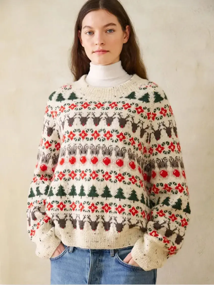 Christmas Sweater pattern Sandnes Garn - Treasure Modern Knitting