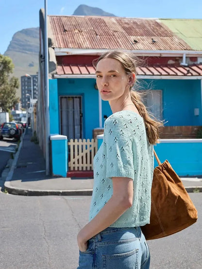 Sandnes Garn Elodie Tee pattern - Treasure Modern Knitting