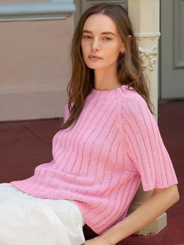 Sandnes Garn Elva Tee pattern - Treasure Modern Knitting