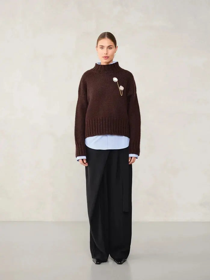 Sandnes Garn Mindy Sweater Chunky edition pattern - Treasure Modern Knitting