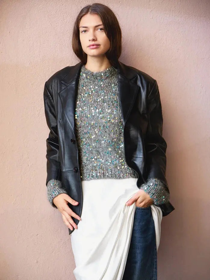 Sandnes Garn Rookie sweater Paljett version - Treasure Modern Knitting