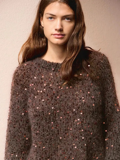 Sandnes Garn Rookie sweater Paljett version - Treasure Modern Knitting