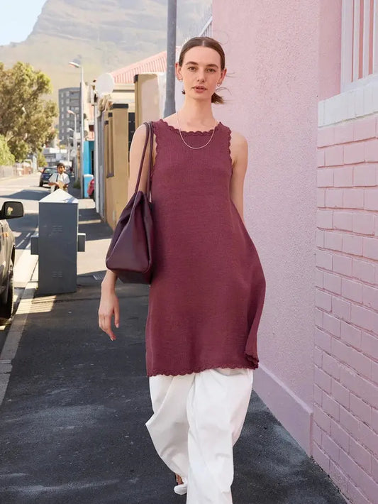 Sandnes Garn Roselyn Short Dress pattern - Treasure Modern Knitting