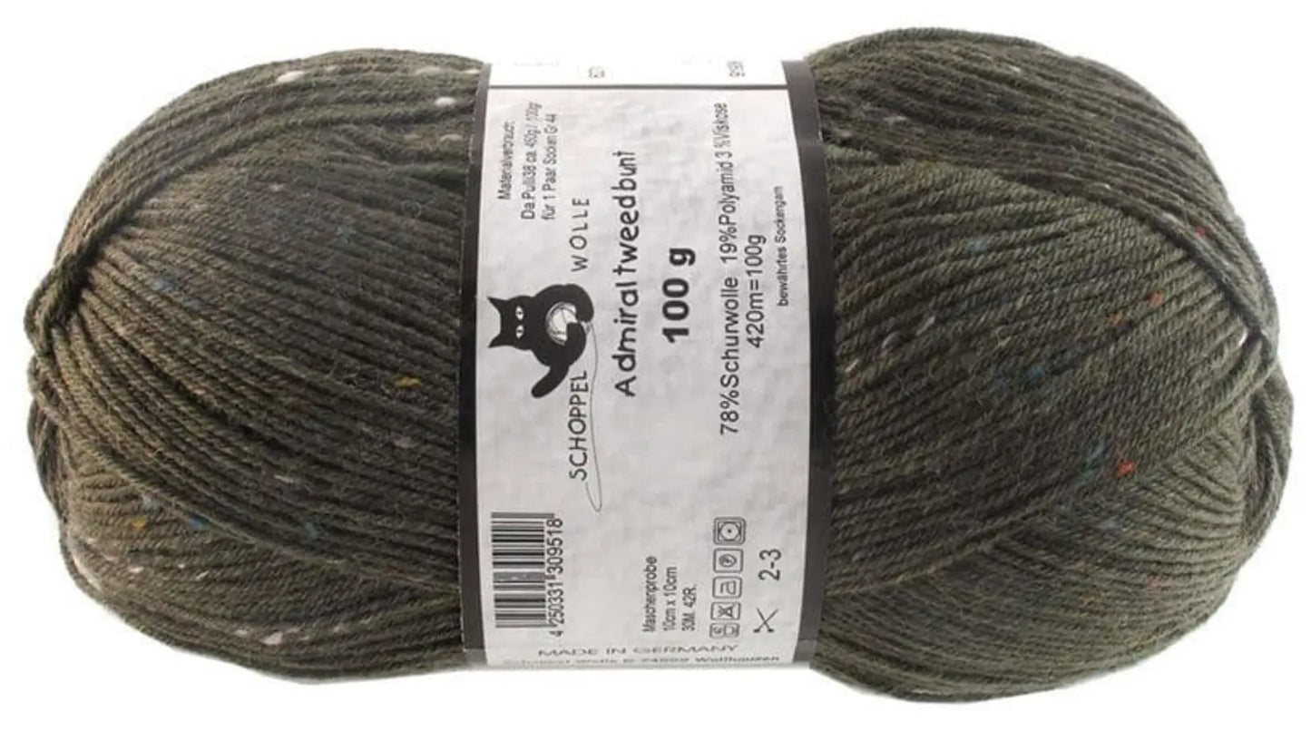 Schoppel Admiral Tweed bunt 100g Schoppel