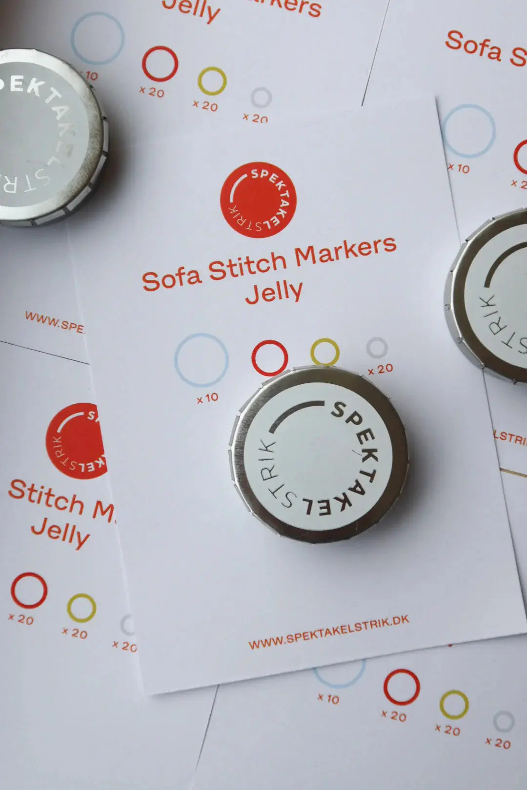 Spektakelstrik -  Sofa Stitch Markers  - 70 pieces included Spektakelstrik