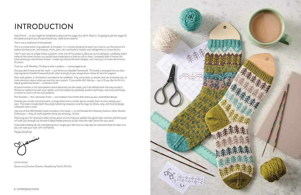The Doodle Sock Knit Directory: 200 mix & match motifs to design and knit your own socks