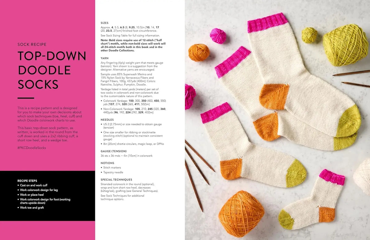 The Doodle Sock Knit Directory: 200 mix & match motifs to design and knit your own socks